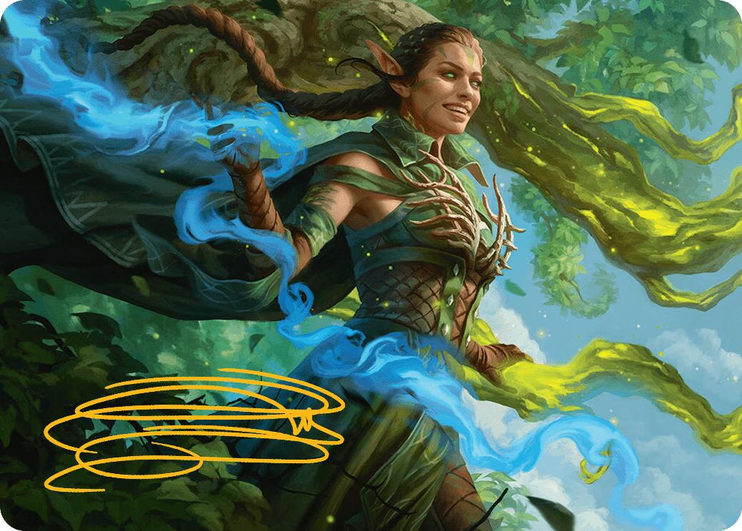 Nissa, Worldsoul Speaker Art Card (Gold-Stamped Signature) [Aetherdrift Art Series] | Gate City Games LLC