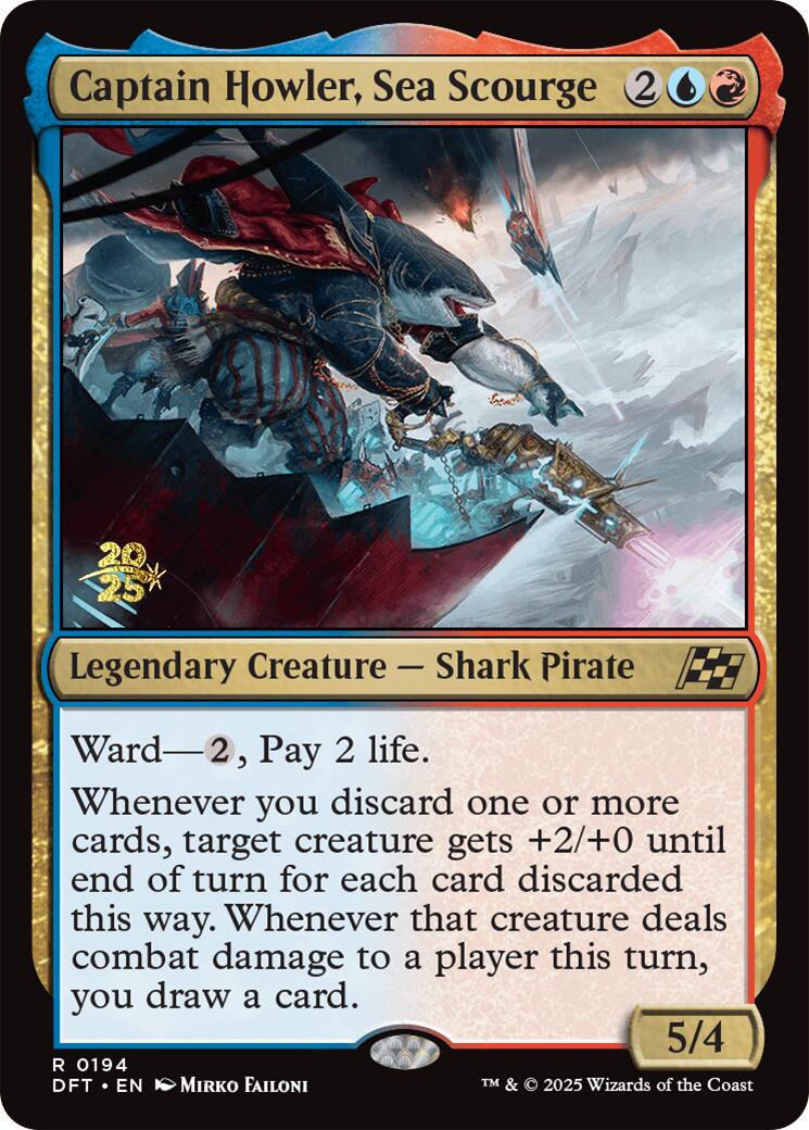 Captain Howler, Sea Scourge [Aetherdrift Prerelease Promos] | Gate City Games LLC