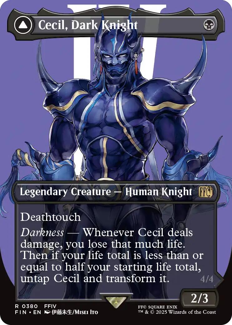 Cecil, Dark Knight // Cecil, Redeemed Paladin (Borderless) [FINAL FANTASY] | Gate City Games LLC