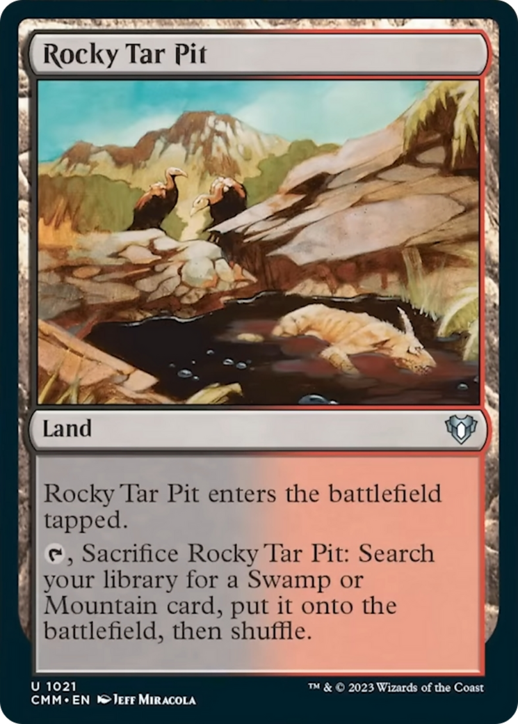 Rocky Tar Pit [Commander Masters] | Gate City Games LLC