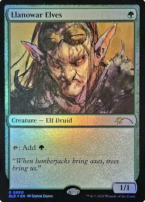 Llanowar Elves (0800) (Rainbow Foil) [Secret Lair Drop Series] | Gate City Games LLC
