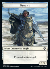 Zombie Knight // Knight Double-Sided Token [Dominaria United Commander Tokens] | Gate City Games LLC