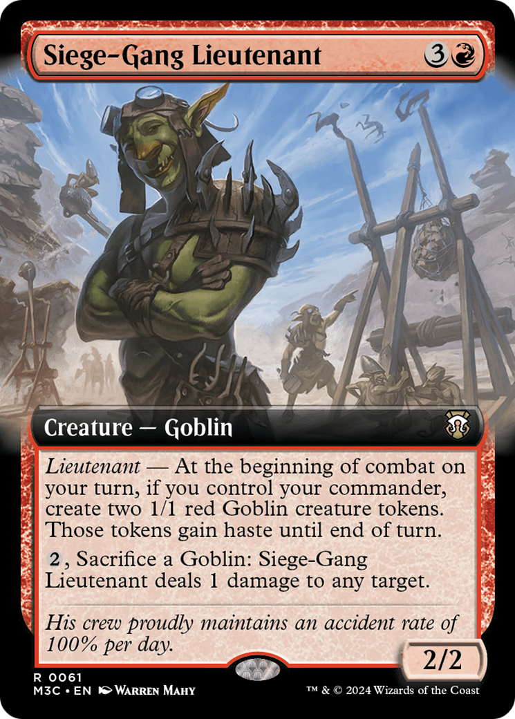 Siege-Gang Lieutenant (Extended Art) [Modern Horizons 3 Commander] | Gate City Games LLC