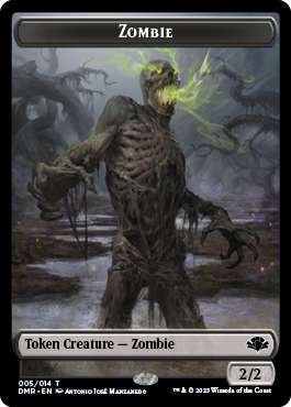 Zombie // Saproling Double-Sided Token [Dominaria Remastered Tokens] | Gate City Games LLC