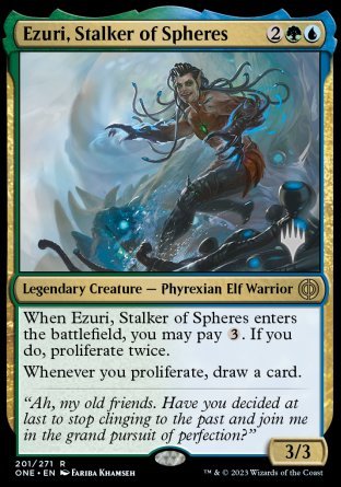 Ezuri, Stalker of Spheres (Promo Pack) [Phyrexia: All Will Be One Promos] | Gate City Games LLC