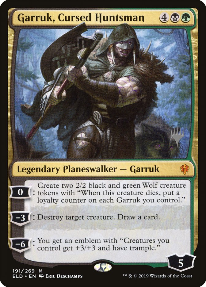 Garruk, Cursed Huntsman (Promo Pack) [Throne of Eldraine Promos] | Gate City Games LLC