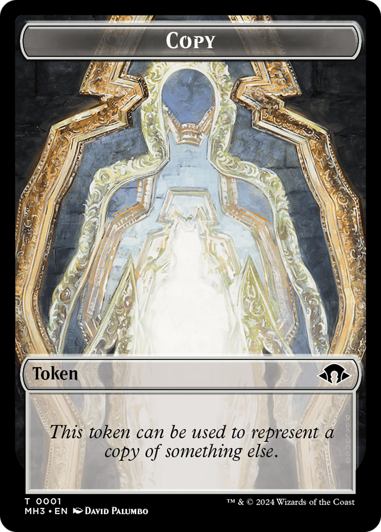 Copy (Ripple Foil) // Eldrazi Angel Double-Sided Token [Modern Horizons 3 Commander Tokens] | Gate City Games LLC