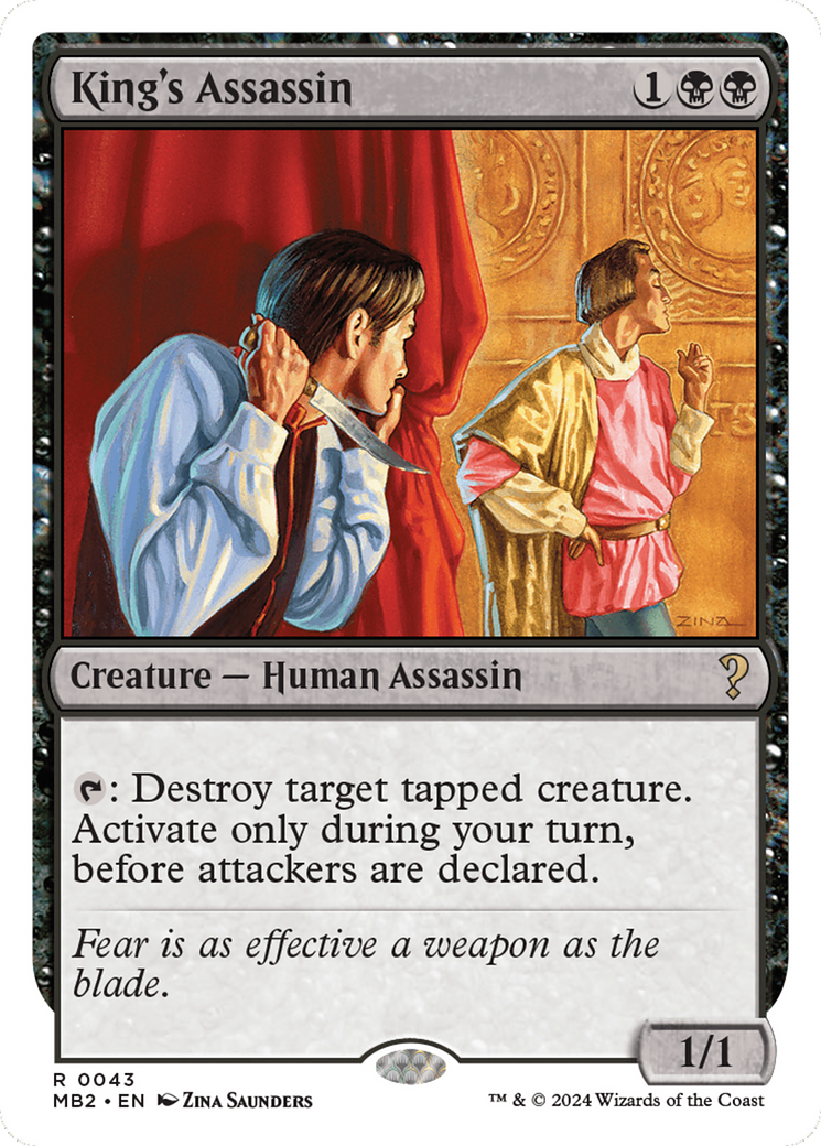 King's Assassin (White Border) [Mystery Booster 2] | Gate City Games LLC