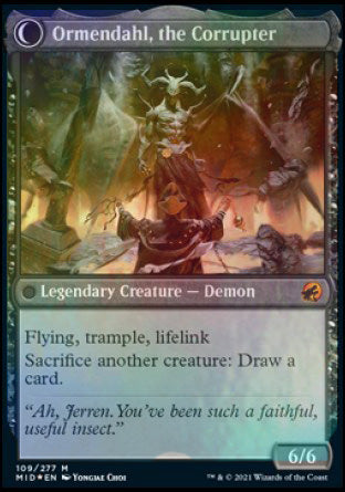 Jerren, Corrupted Bishop // Ormendahl, the Corrupted [Innistrad: Midnight Hunt Prerelease Promos] | Gate City Games LLC