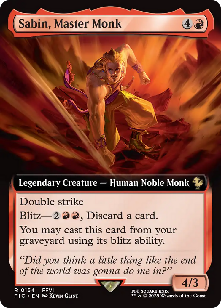 Sabin, Master Monk (Extended Art) [FINAL FANTASY Commander] | Gate City Games LLC