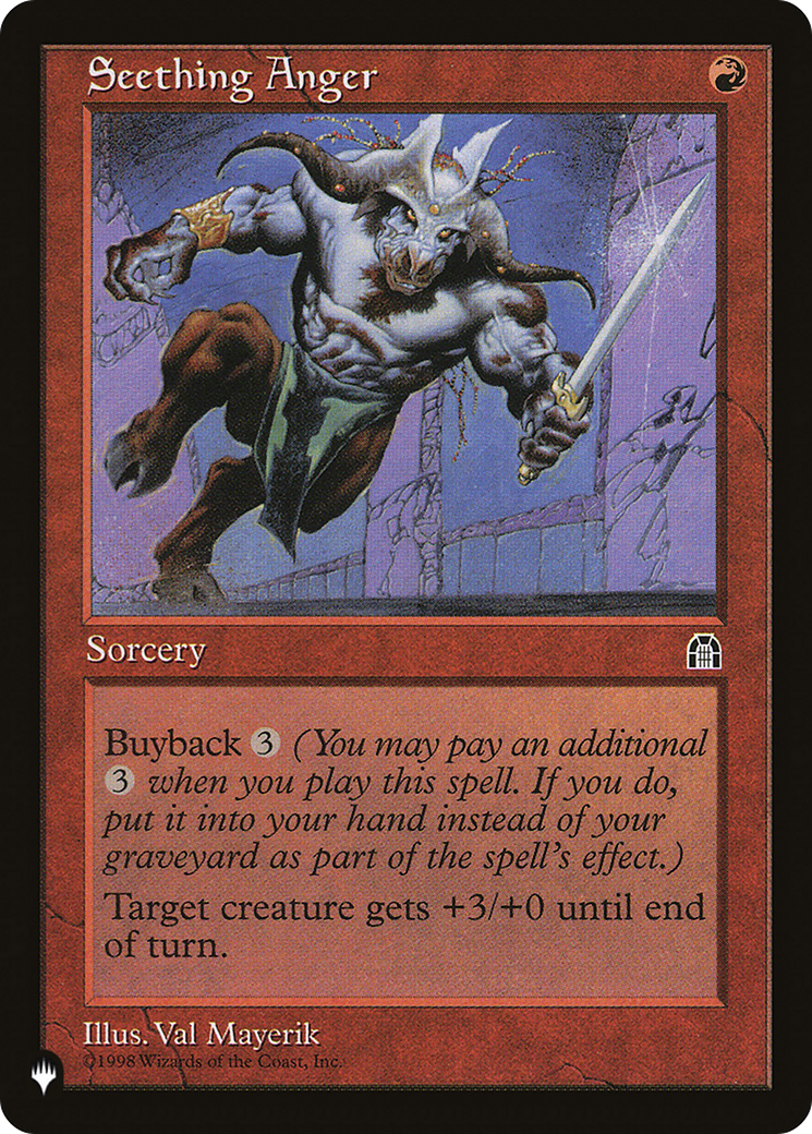 Seething Anger [The List] | Gate City Games LLC