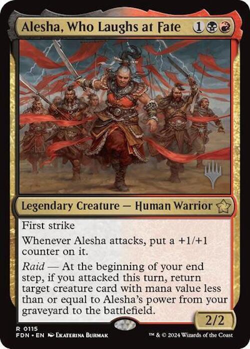 Alesha, Who Laughs at Fate (Promo Pack) [Foundations Promos] | Gate City Games LLC