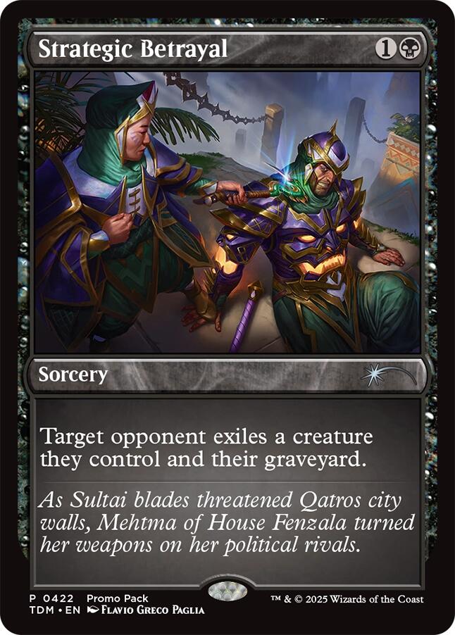 Strategic Betrayal [Tarkir: Dragonstorm Promos] | Gate City Games LLC