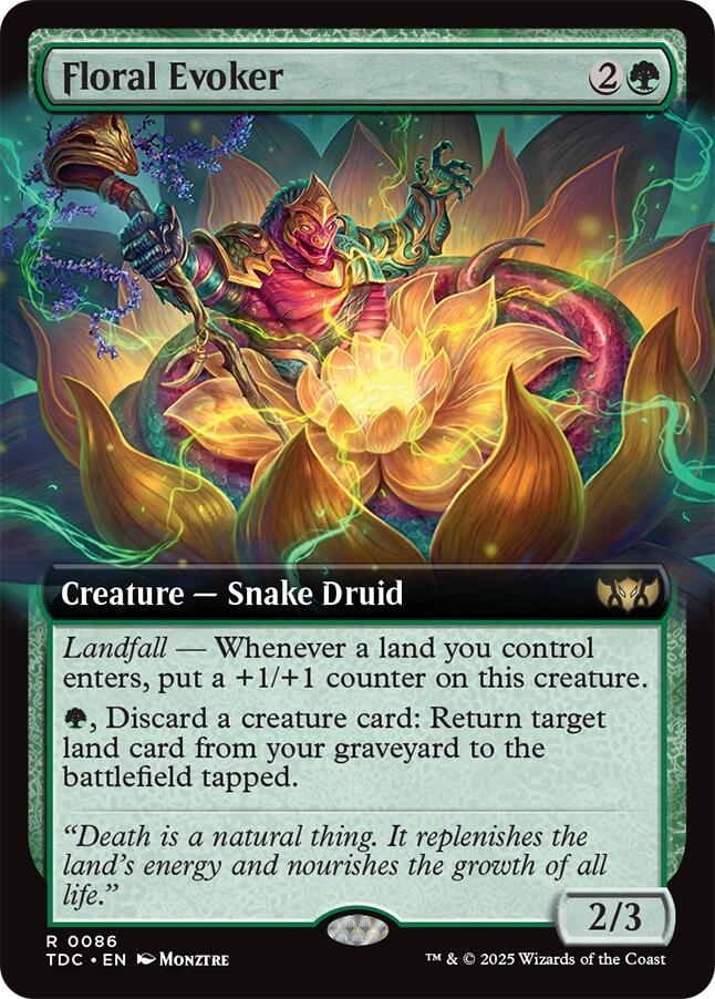 Floral Evoker (Extended Art) [Tarkir: Dragonstorm Commander] | Gate City Games LLC