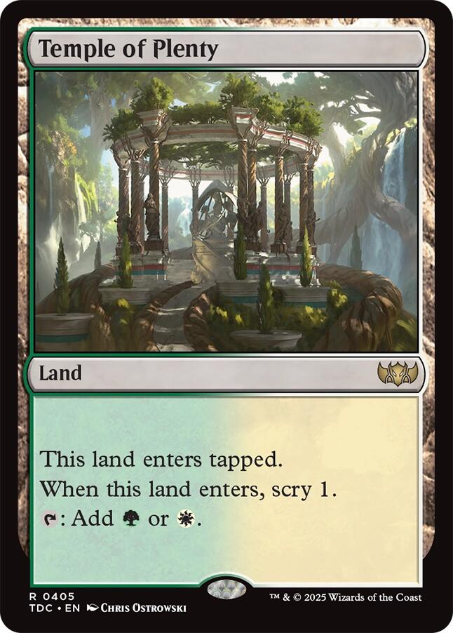 Temple of Plenty [Tarkir: Dragonstorm Commander] | Gate City Games LLC