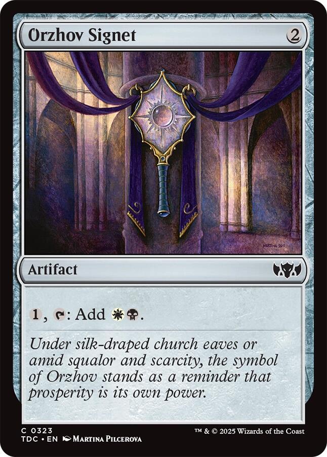 Orzhov Signet [Tarkir: Dragonstorm Commander] | Gate City Games LLC