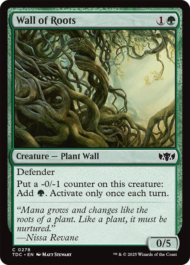 Wall of Roots [Tarkir: Dragonstorm Commander] | Gate City Games LLC