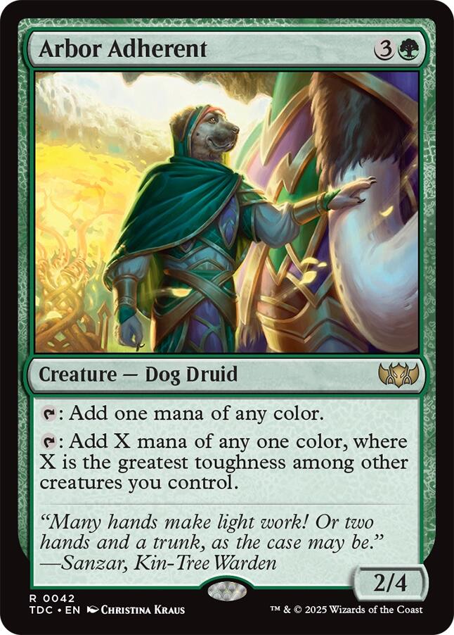 Arbor Adherent [Tarkir: Dragonstorm Commander] | Gate City Games LLC