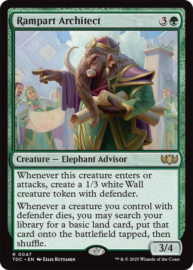 Rampart Architect [Tarkir: Dragonstorm Commander] | Gate City Games LLC