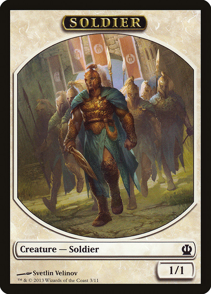 Soldier Token (3/11) [Theros Tokens] | Gate City Games LLC