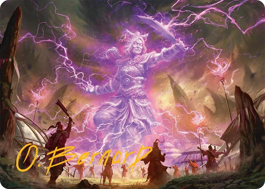 Smile at Death Art Card (4/54) (Gold-Stamped Signature) [Tarkir: Dragonstorm Art Series] | Gate City Games LLC