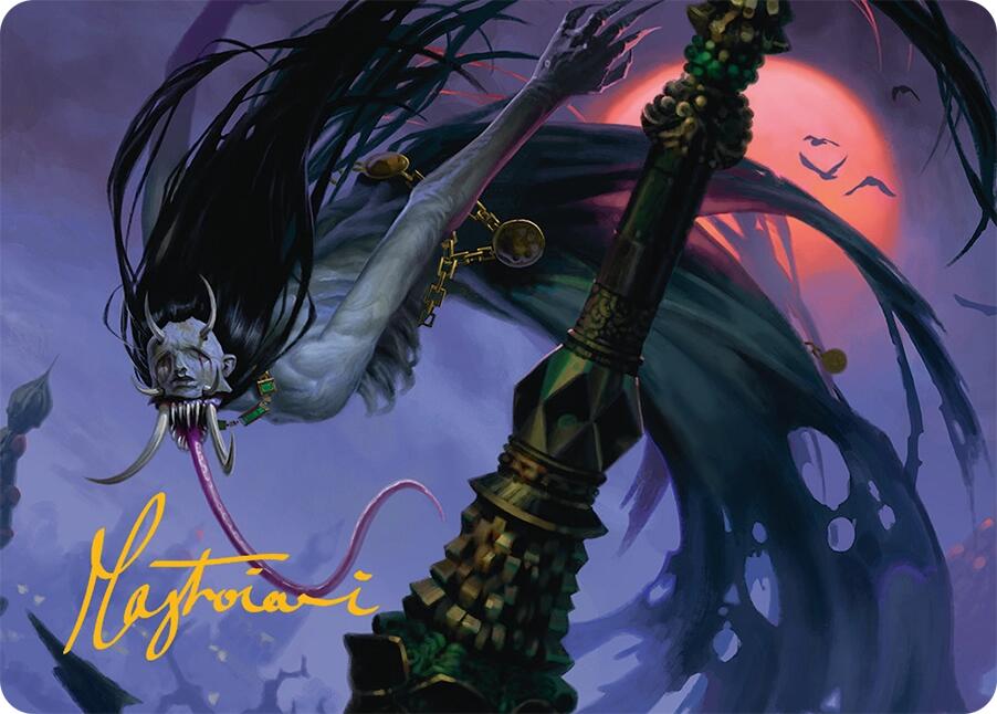 Qarsi Revenant Art Card (12/54) (Gold-Stamped Signature) [Tarkir: Dragonstorm Art Series] | Gate City Games LLC