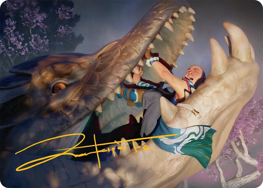 Jaws of Defeat Art Card (53/54) (Gold-Stamped Signature) [Tarkir: Dragonstorm Art Series] | Gate City Games LLC