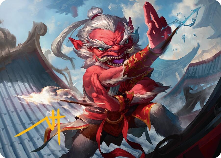 Devoted Duelist Art Card (15/54) (Gold-Stamped Signature) [Tarkir: Dragonstorm Art Series] | Gate City Games LLC