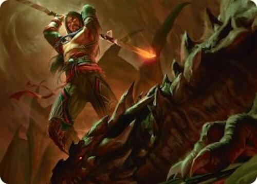 Sarkhan's Resolve Art Card (18/54) [Tarkir: Dragonstorm Art Series] | Gate City Games LLC