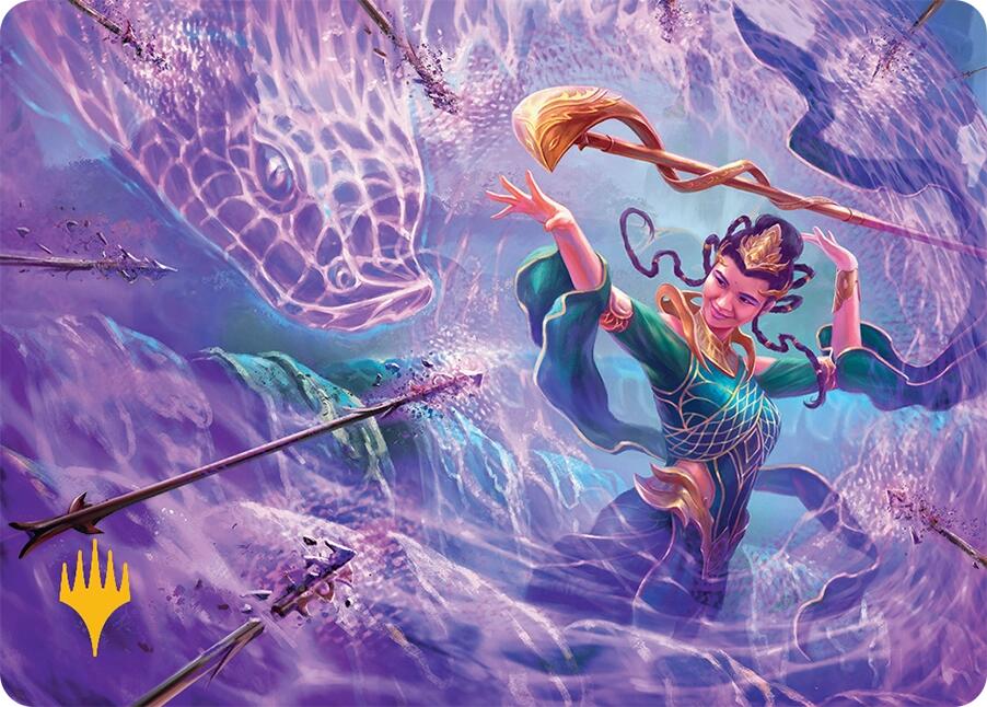 Snakeskin Veil Art Card (19/54) (Gold-Stamped Signature) [Tarkir: Dragonstorm Art Series] | Gate City Games LLC