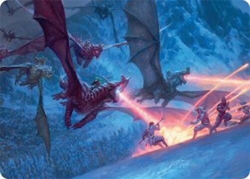 Dragonback Assault Art Card (22/54) [Tarkir: Dragonstorm Art Series] | Gate City Games LLC