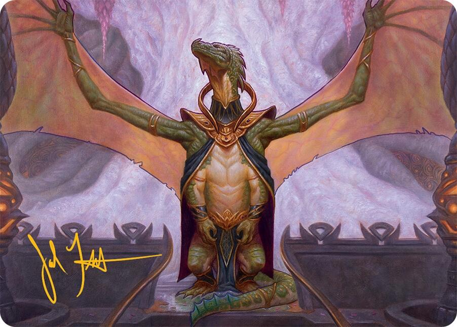 Kheru Goldkeeper Art Card (36/54) (Gold-Stamped Signature) [Tarkir: Dragonstorm Art Series] | Gate City Games LLC