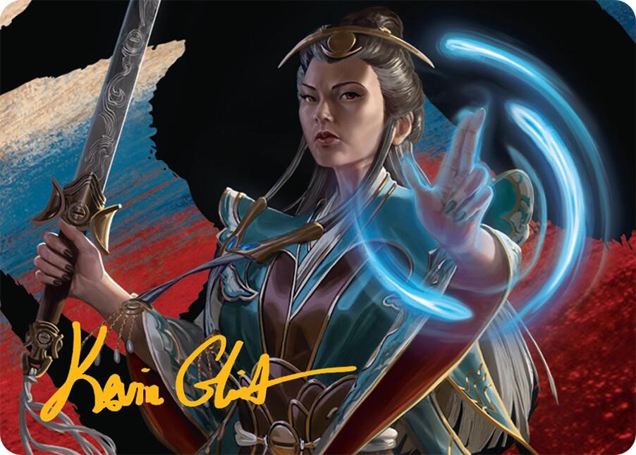 Narset, Jeskai Waymaster Art Card (44/54) (Gold-Stamped Signature) [Tarkir: Dragonstorm Art Series] | Gate City Games LLC