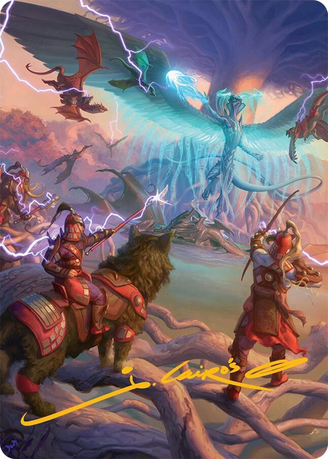 All-Out Assault Art Card (50/54) (Gold-Stamped Signature) [Tarkir: Dragonstorm Art Series] | Gate City Games LLC