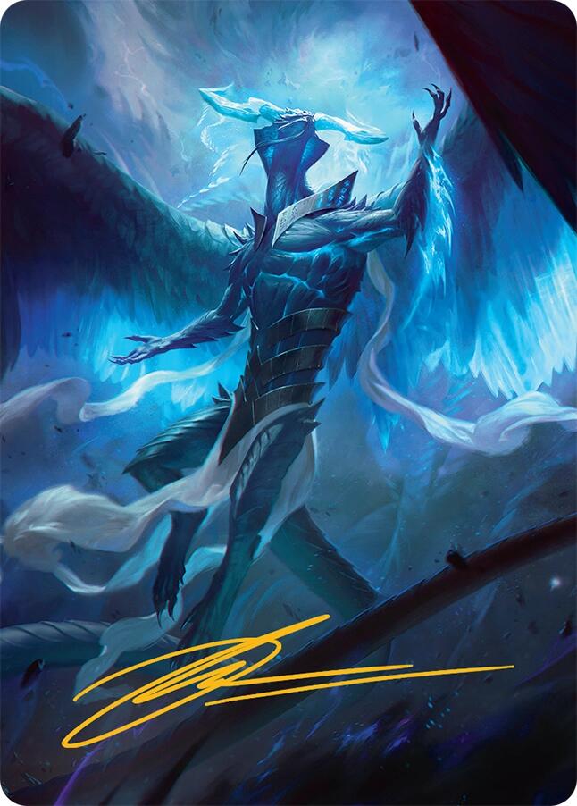 Ugin, Eye of the Storms Art Card (1/54) (Gold-Stamped Signature) [Tarkir: Dragonstorm Art Series] | Gate City Games LLC