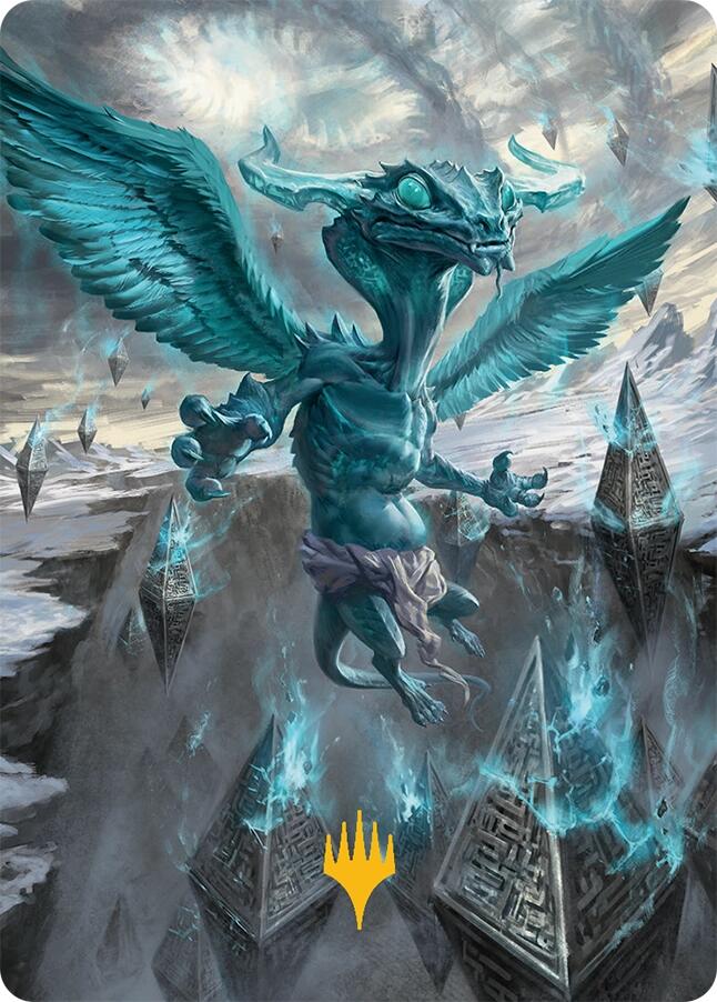 Ugin, Eye of the Storms Art Card (47/54) (Gold-Stamped Signature) [Tarkir: Dragonstorm Art Series] | Gate City Games LLC