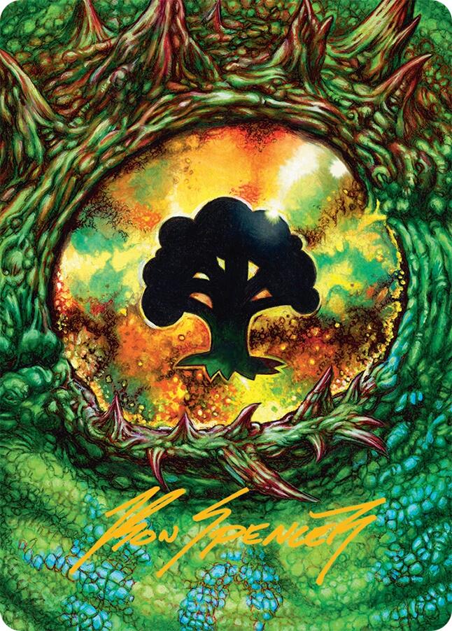 Forest Art Card (32/54) (Gold-Stamped Signature) [Tarkir: Dragonstorm Art Series] | Gate City Games LLC