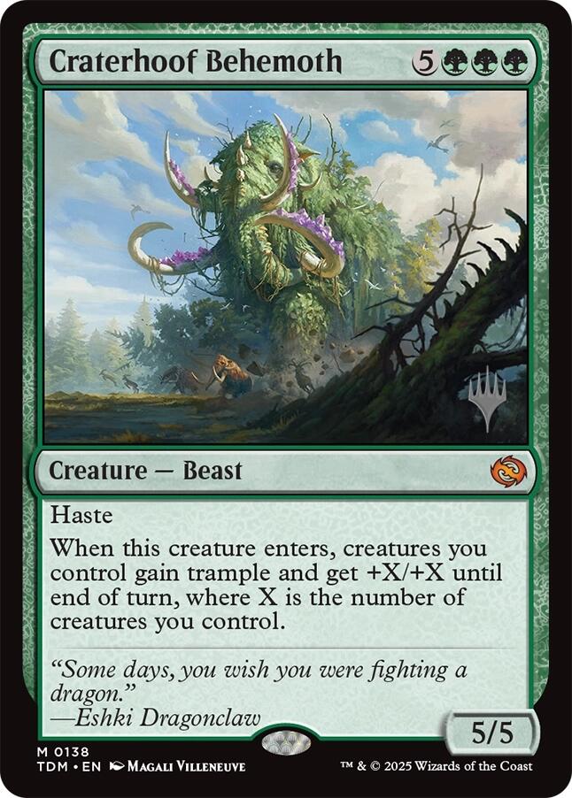 Craterhoof Behemoth [Tarkir: Dragonstorm Promos] | Gate City Games LLC