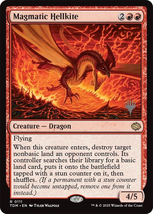 Magmatic Hellkite [Tarkir: Dragonstorm Promos] | Gate City Games LLC