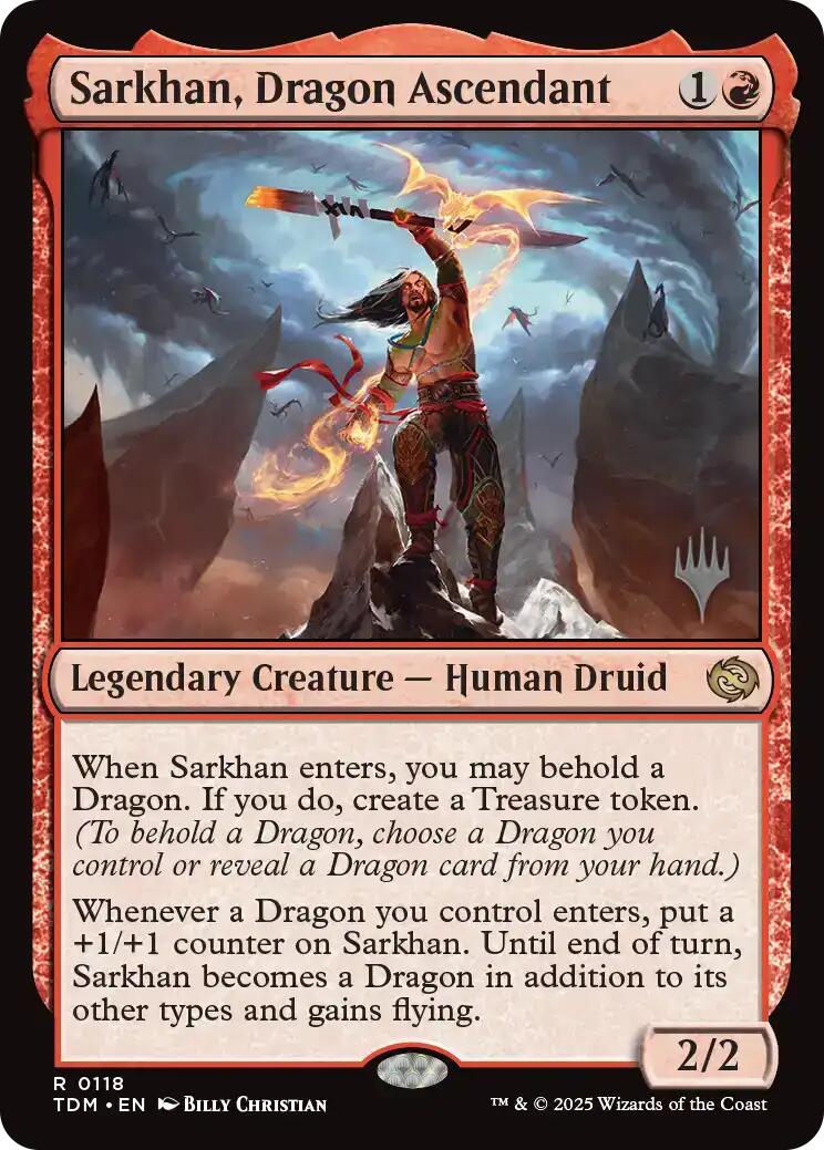 Sarkhan, Dragon Ascendant [Tarkir: Dragonstorm Promos] | Gate City Games LLC