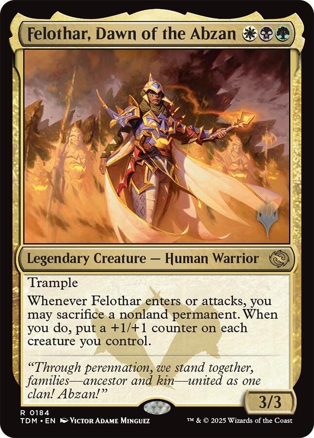 Felothar, Dawn of the Abzan [Tarkir: Dragonstorm Promos] | Gate City Games LLC