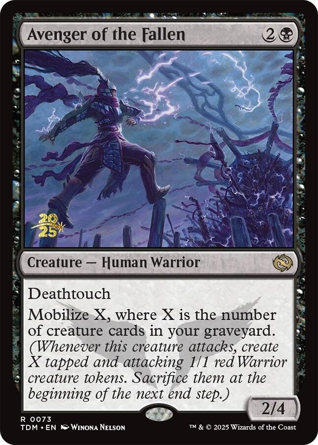 Avenger of the Fallen [Tarkir: Dragonstorm Prerelease Cards] | Gate City Games LLC
