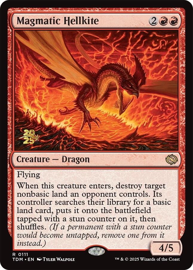Magmatic Hellkite [Tarkir: Dragonstorm Prerelease Promos] | Gate City Games LLC