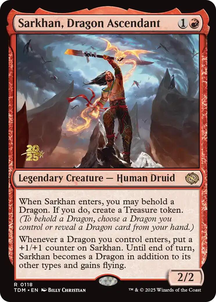 Sarkhan, Dragon Ascendant [Tarkir: Dragonstorm Prerelease Promos] | Gate City Games LLC