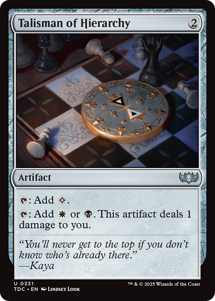 Talisman of Hierarchy [Tarkir: Dragonstorm Commander] | Gate City Games LLC