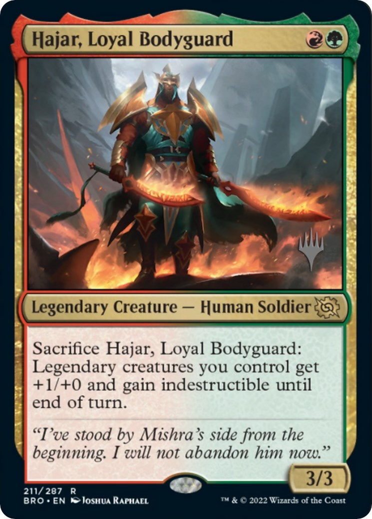 Hajar, Loyal Bodyguard (Promo Pack) [The Brothers' War Promos] | Gate City Games LLC