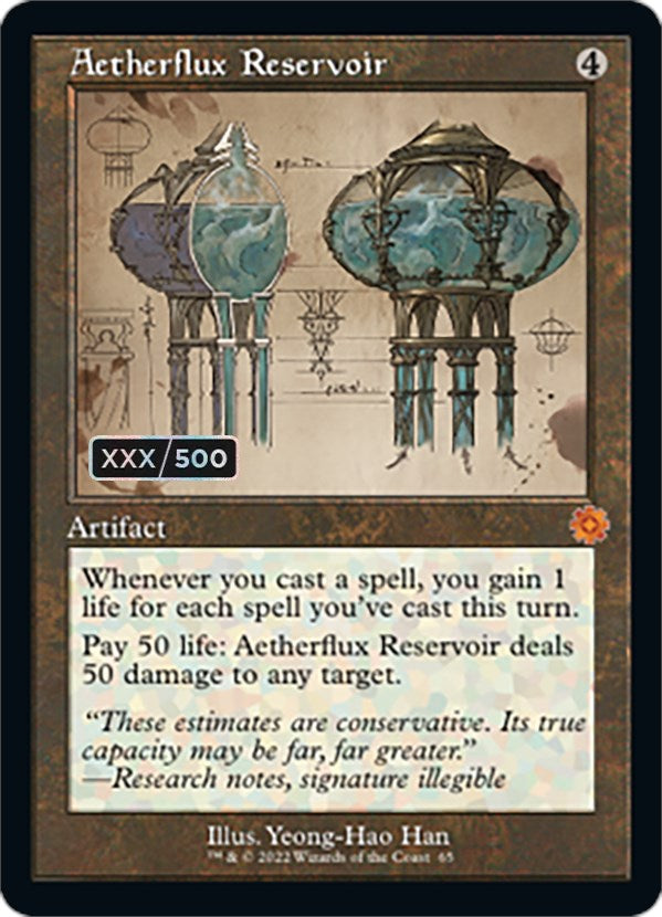 Aetherflux Reservoir (Retro Schematic) (Serialized) [The Brothers' War Retro Artifacts] | Gate City Games LLC