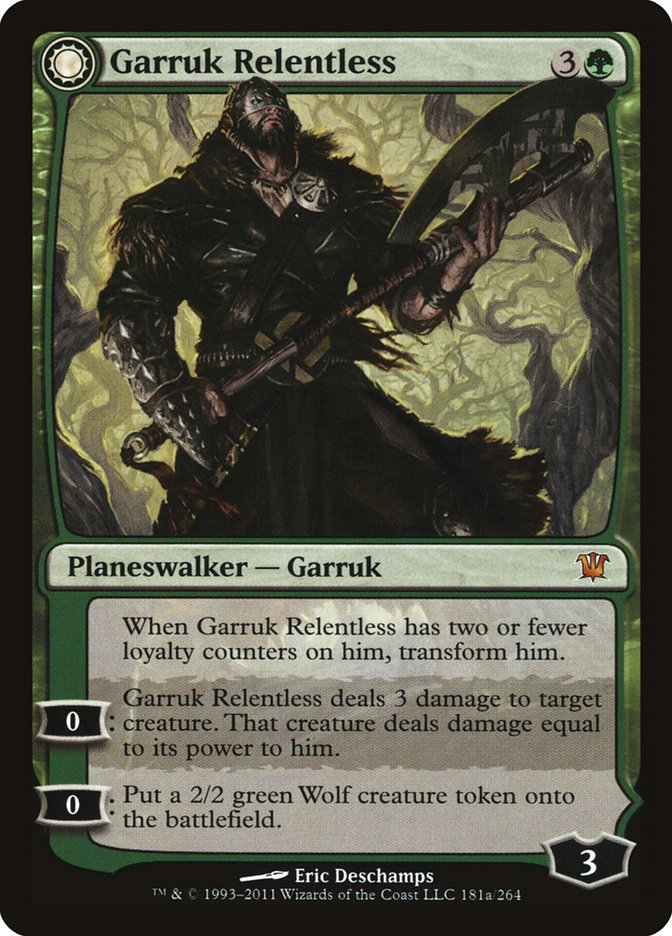 Garruk Relentless // Garruk, the Veil-Cursed [Innistrad] | Gate City Games LLC