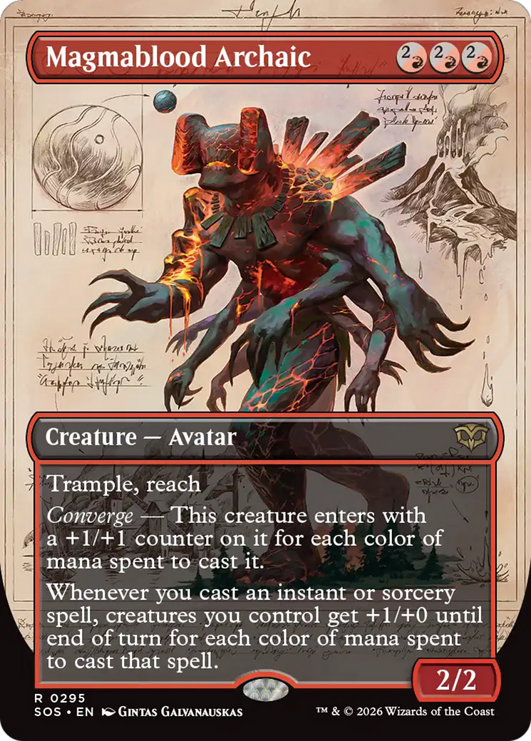 Magmablood Archaic (Borderless) [Secrets of Strixhaven] | Gate City Games LLC