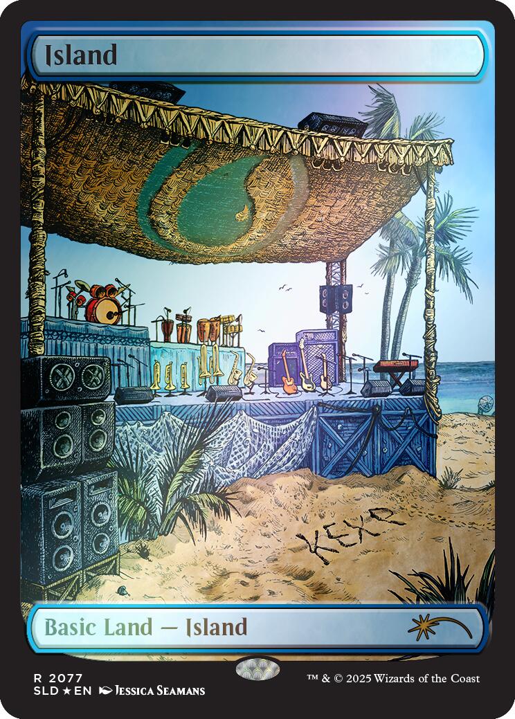 Island (2077) (Rainbow Foil) [Secret Lair Drop Series] | Gate City Games LLC